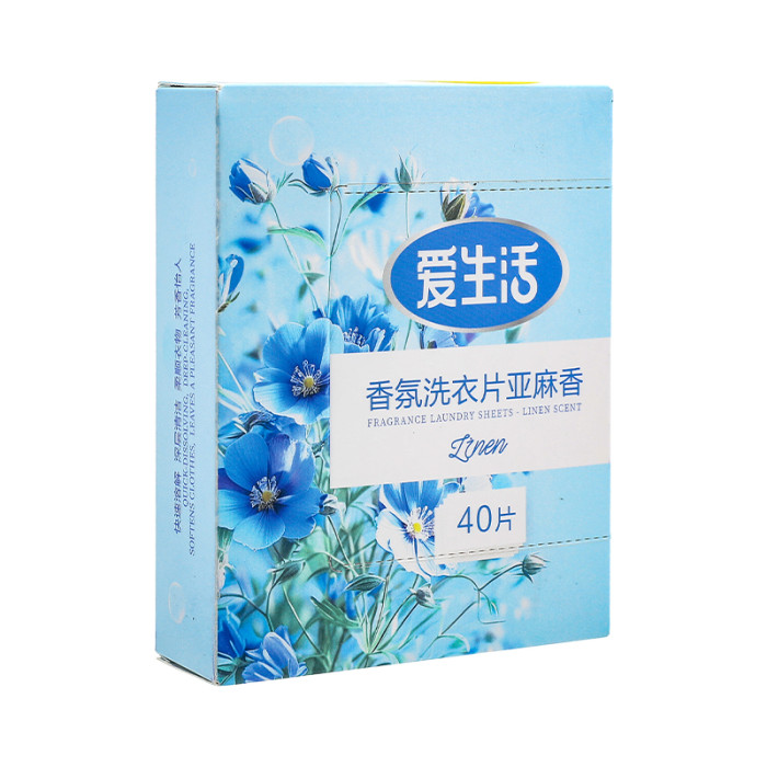 iLiFE Пластинки кондиционер и ароматизатор для стирки белья (аромат льна), 40 шт